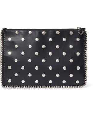 Stella McCartney スタッズ クラッチバッグ - グレー