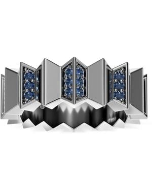 Apm Monaco Up And Down Ring Verfraaid Met Kristallen - Blauw