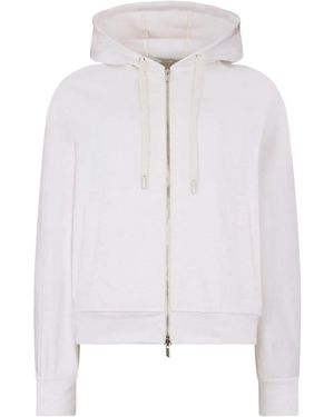 Peserico Kapuzenjacke mit Reißverschluss - Weiß