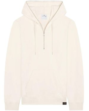 Courreges Zipped Fleece Hoodie - Natural