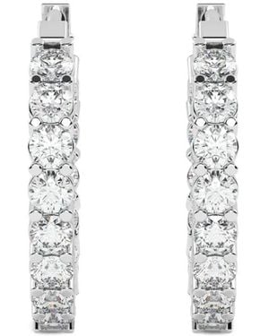 Diamond Essentials Laboratory-Grown Diamond Hoop Earrings - Metallic