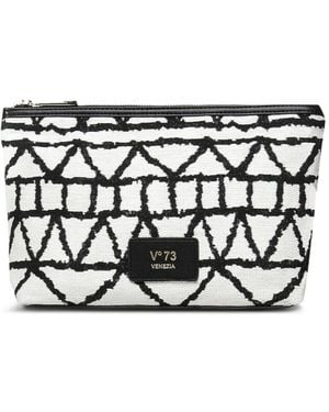 V73 Kosmetiktasche mit Logo - Weiß