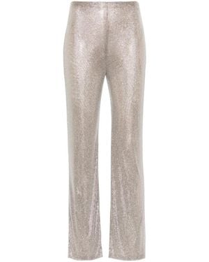 GIUSEPPE DI MORABITO Rhinestone-Embellished Straight Trousers - Grey