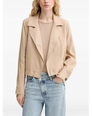 Marc O' Polo Notch-Lapel Elasticated-Hem Jacket - Blue