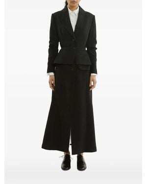 La Collection Abrigo Gaia con peplum - Negro