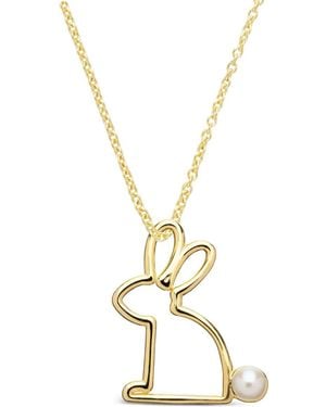 Aliita 9Kt Conejito Perla Gelbgoldhalskette - Mettallic