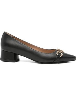 SERGIO MORETTI FIRENZE Chain-Link Pointed-Toe Pumps - Black