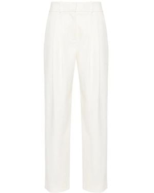 Veronica Beard Lagarde Tapered Trousers - White