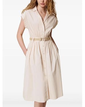 Twinset Button-Down Dress - Natural