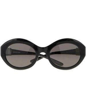Balenciaga Klub Round Sunglasses - Black