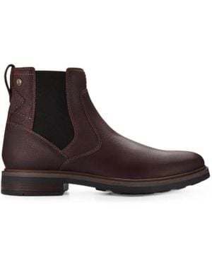 Clarks Newford Easy Leather Chelsea Boots - Brown