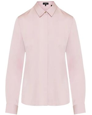 Theory Georgette Fitted Shirt - Pink