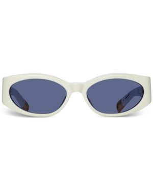 Jacquemus Ovalo Sonnenbrille Mit Ovalem Gestell - Blau