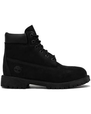 Timberland Logo-Debossed Lace-Up Boots - Black
