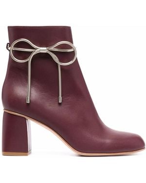 Red(V) Botines con detalle de lazo - Morado