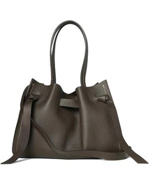 VISONA Small Vittoria Tote Bag - Brown