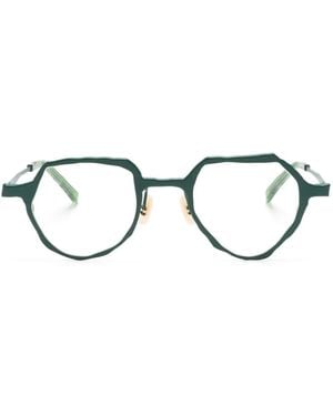 MASAHIROMARUYAMA Geometric-Frame Glasses - Green
