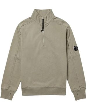 C.P. Company Lens-Detail Quarter-Zip Jumper - Natural