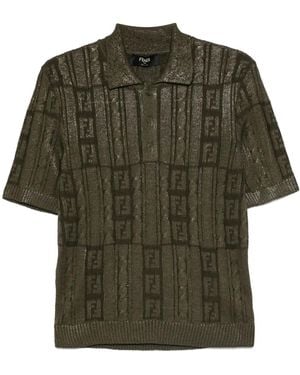 Fendi Wool Polo Shirt - Green