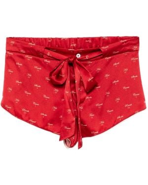 Kiki de Montparnasse Pyjamashorts Met Print - Rood