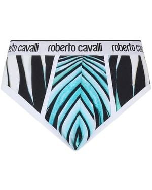 Roberto Cavalli Slip Mit Ray Of Sea-Print - Blau