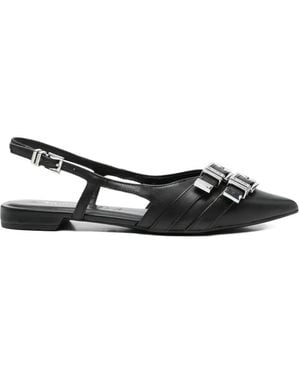 Tamaris Buckle-Strap Flat Pumps - White