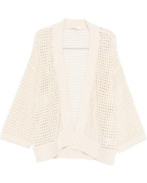 Fedeli Munari Papiro Open-Knit Cardigan - White