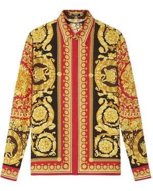 Versace バロッコ シルクシャツ - マルチカラー