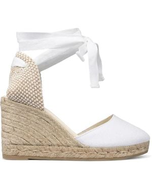 Espadrilles Colin Lona Wedge Ankle-Tie - White