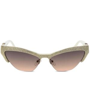 MARCIANO BY GUESS Glitter-Embellished Cat-Eye Sunglasses - Metallic