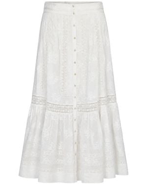 LoveShackFancy Araminta Maxi Skirt - White