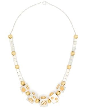 Blumarine Choker mit Perlen - Mettallic