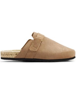 Manebí Logo-Debossed Suede Slippers - Brown