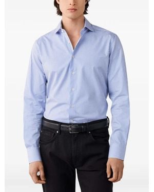 Hackett Chemise En Coton À Rayures - Blue