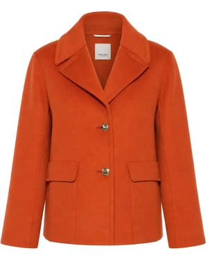 Max Mara Notched-Lapel Blazer - Orange
