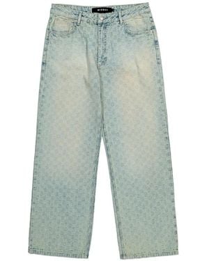 MISBHV Monogram-Pattern Jeans - Green
