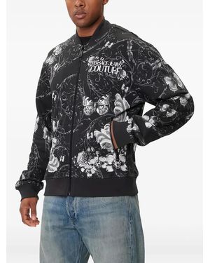 Versace Jeans Couture Zip-Up Bomber Jacket - Black