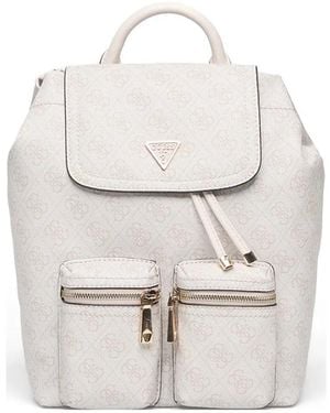 Guess Manhattan 4G Logo-Print Mini Backpack - White