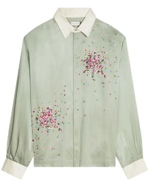 Dries Van Noten Sequin-Embellished Shirt - Green