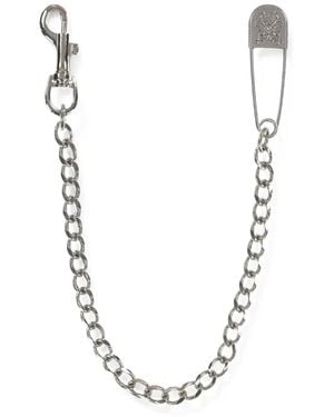 KAMIYA Kmy Safety-Pin Curb-Link Wallet Chain - Metallic
