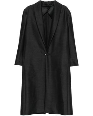 Alberta Ferretti Single-Breasted Coat - Black