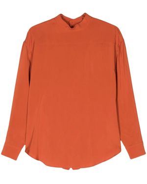 Colville Crêpe Blouse Met Veters - Oranje