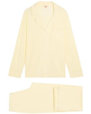 Eberjey Gisele Long-Sleeve Pajamas Set - White