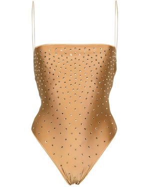 Oséree Embellished Bathing Suit - White