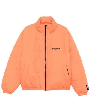 Ksubi Logo-Print Puffer Jacket - Orange