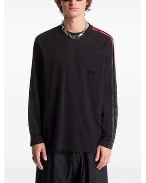Y-3 Gradient-Stripe Long-Sleeve T-Shirt - Black