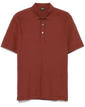 ZEGNA Kurzärmeliges Poloshirt - Rot