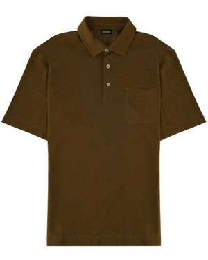 ZEGNA Patch-Pocket Polo Shirt - Green