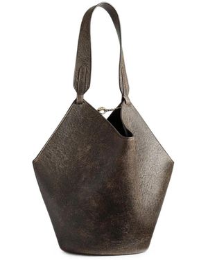 KHAITE Small Lotus Tote - Black