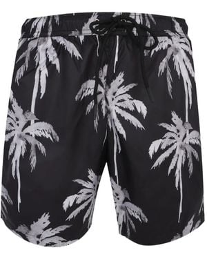 Mauna Kea Boardshorts Mit Palmen-Print - Schwarz
